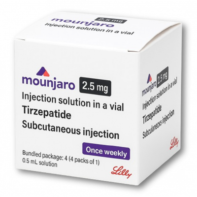 MOUNJARO 2.5 MG / 0.5 ML ( TIRZEPATIDE ) FOR SUBCUTANEOUS INJECTION 4 VIALS